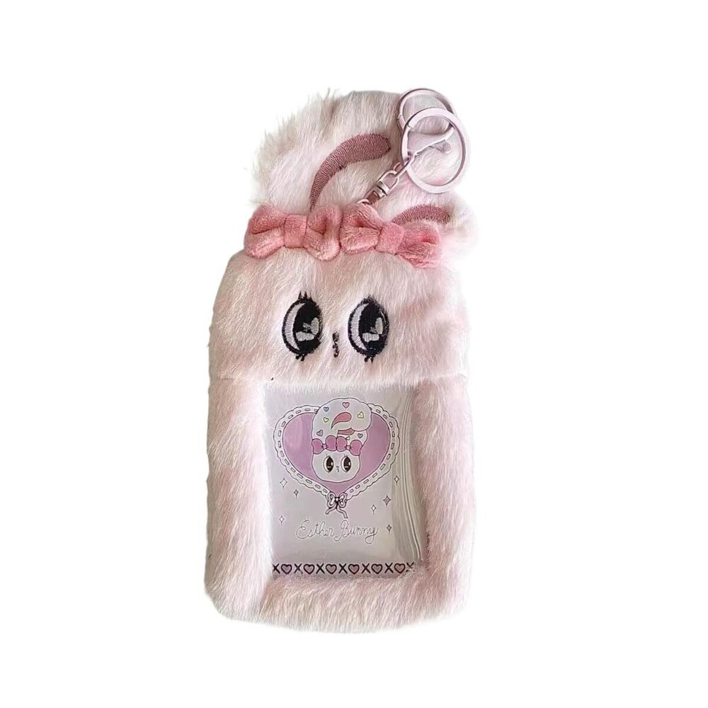 4679 Esther Bunny rabbit Plush Card Holder, ID card case & Cute Bag Purse